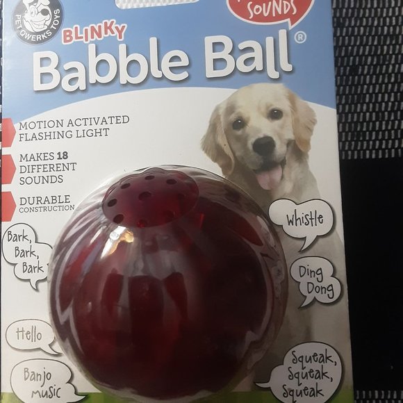 Pet Qwerks Blinky,Talking, Animal Sound Babble Ball,-Dog toy - Picture 4 of 6